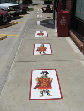 Pavement and Sidewalk Foil Decals made with AlumiGraphics